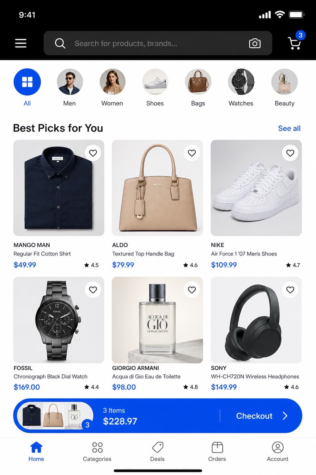 Mobile app example